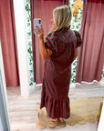 Clover Cottage Stripe Midi Dress