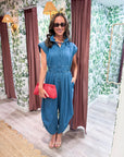 Palm Coast Denim Jumpsuit