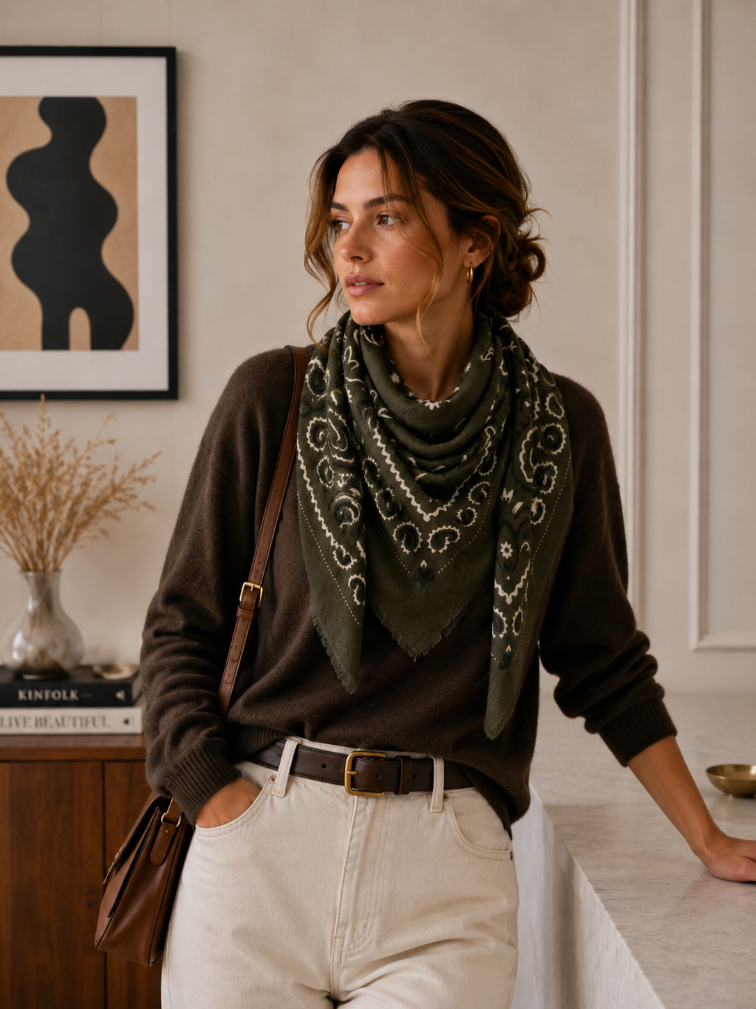 Western Trail Square Bandana-Cafe