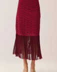 Party Ready Fringe Midi Skirt