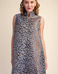 Huntress Jacquard Mini Dress-Blue