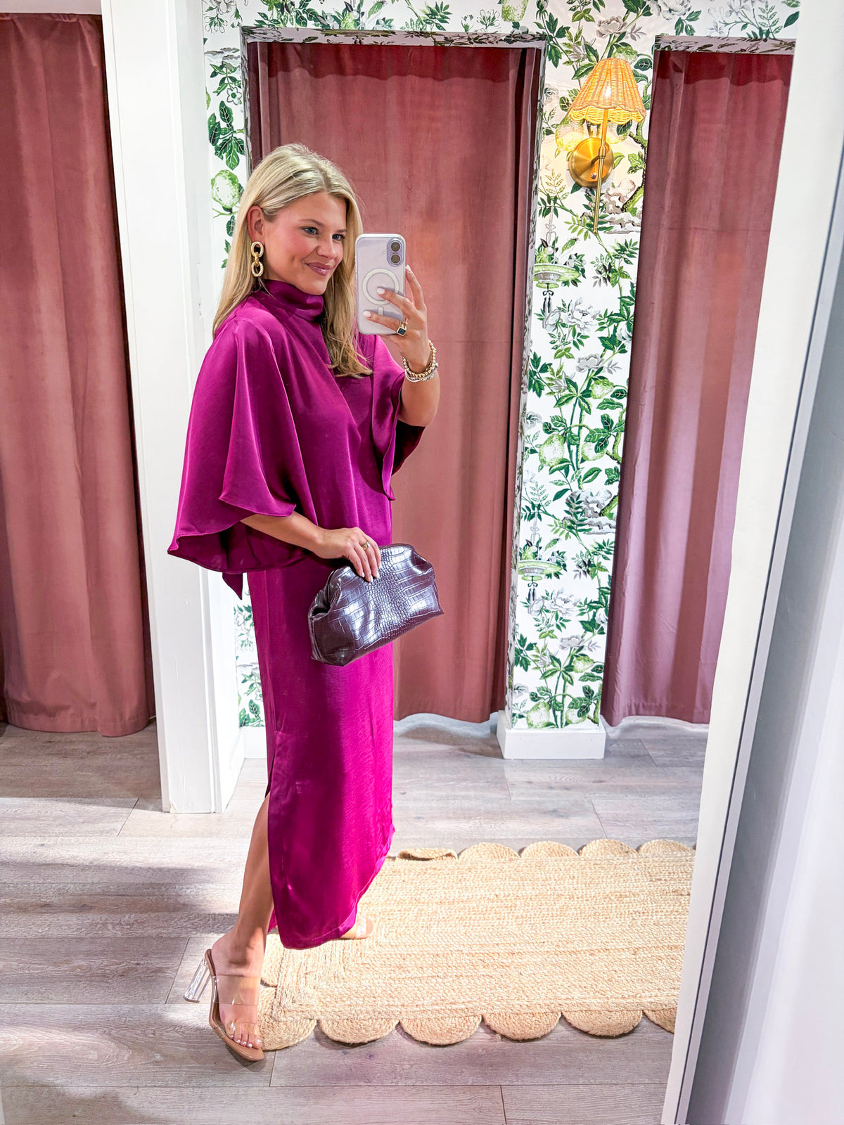 Candlelight Satin Midi Dress