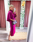 Candlelight Satin Midi Dress
