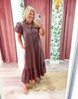 Clover Cottage Stripe Midi Dress