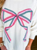 Festive Gingham Bow Sweatshirt