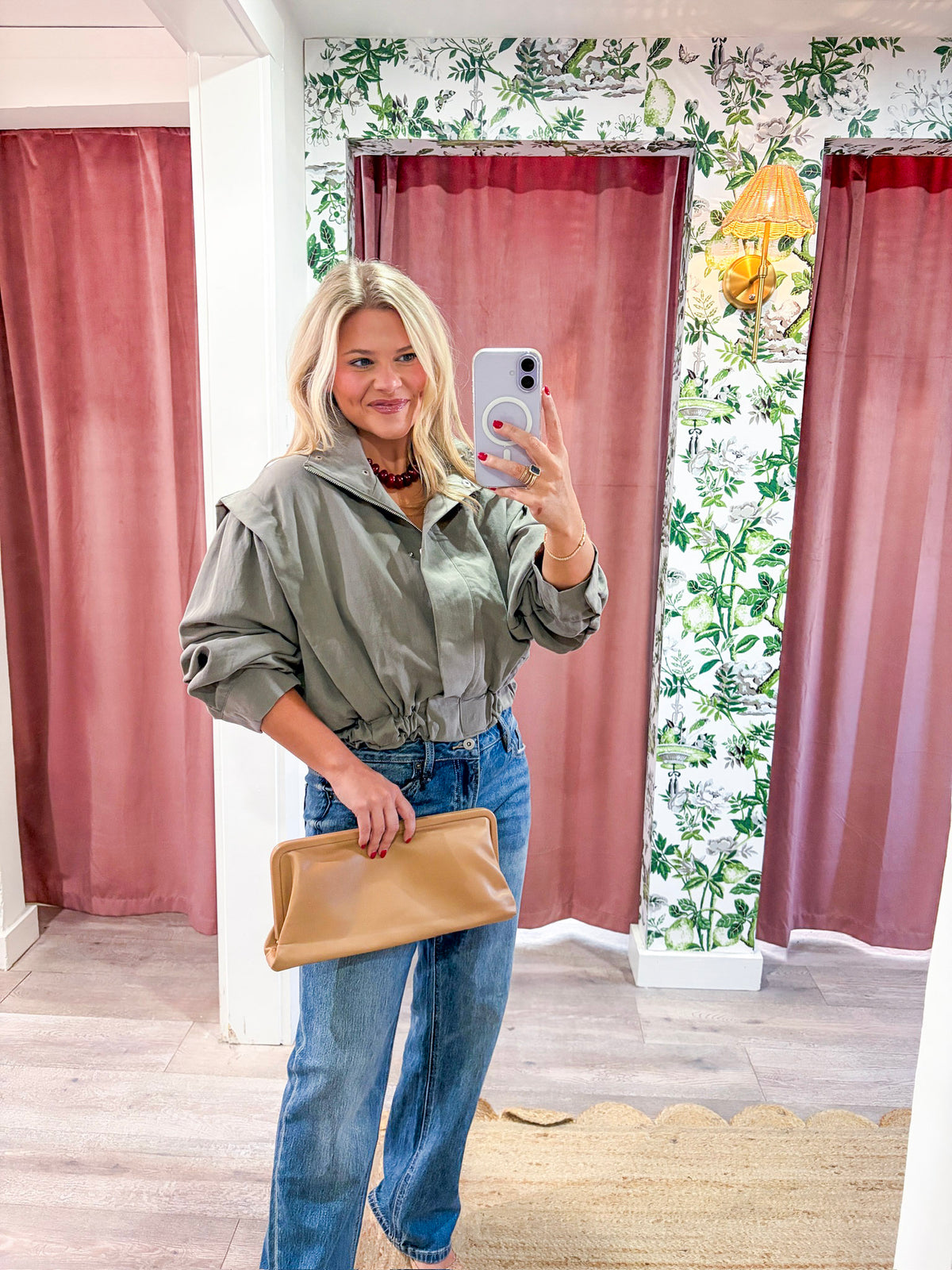 Trailside Funnel Neck Jacket-Olive Gray