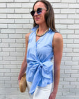 Sunlit Wrap Tie Top