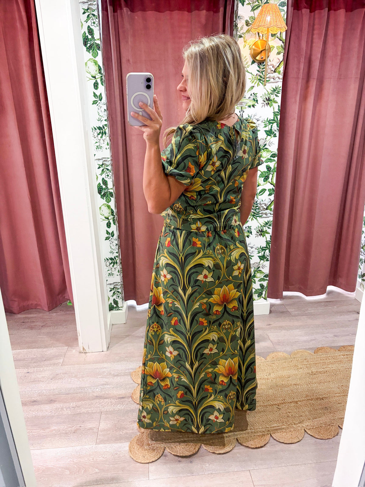 Fleur De Jardin Crop Top-Olive