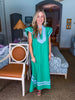 Meet in Mykonos Midi Dress-Green