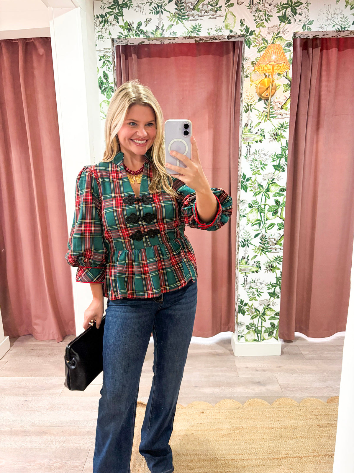 Yuletide Belle Peplum Top