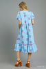 Countryside Life Midi Dress-Peri Blue
