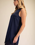 Romantic Evening Mini Dress-Navy