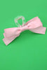 Silky Ribbon Bow Claw Clip- Pink