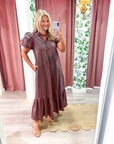 Clover Cottage Stripe Midi Dress