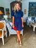 Joyful Smiles Dress-Navy