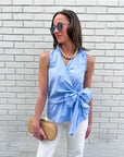 Sunlit Wrap Tie Top