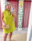 Yacht Luxe Mini Dress-Lime