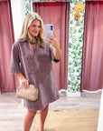 Rosie Washed Collared Mini Dress