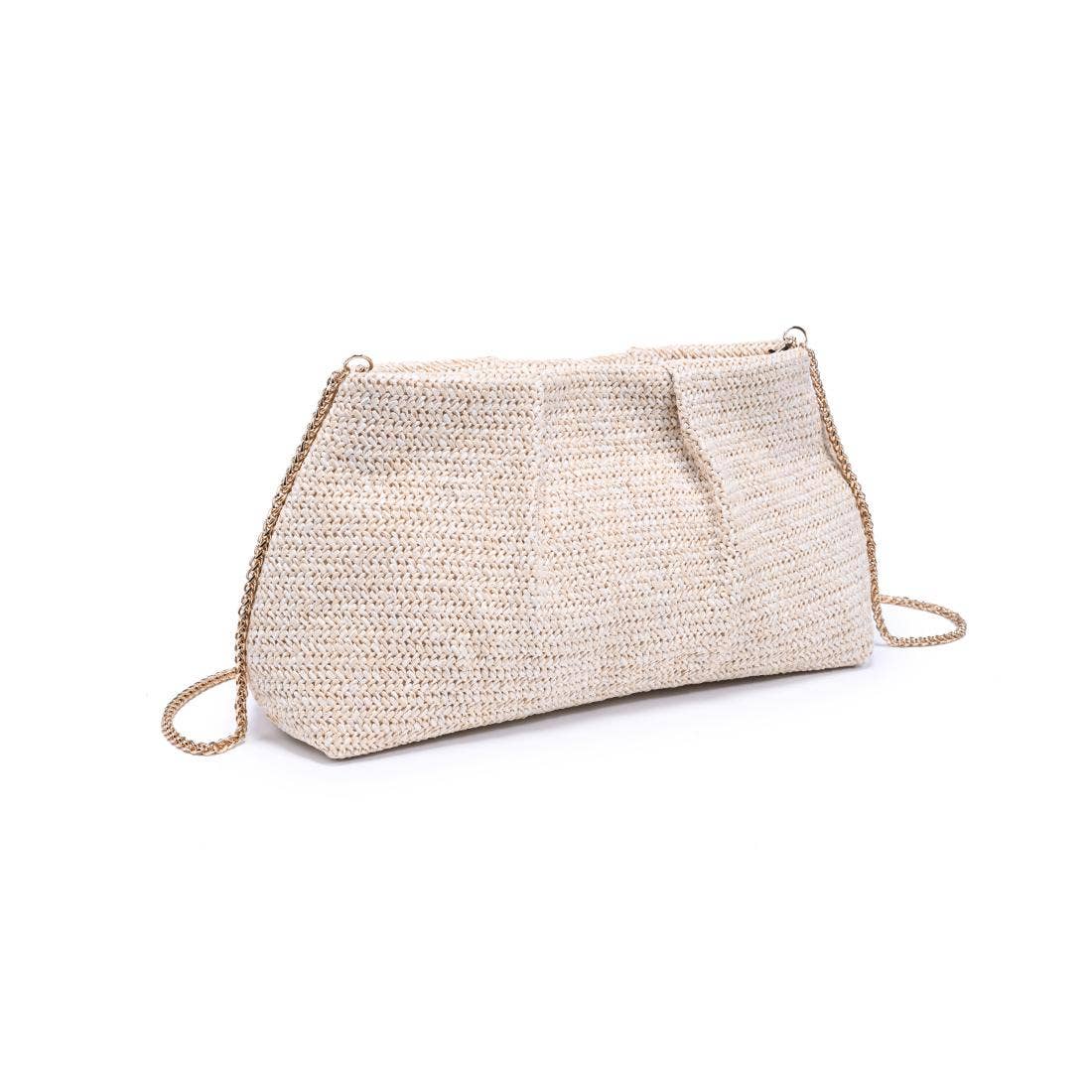 Breeze Woven Clutch-Coral