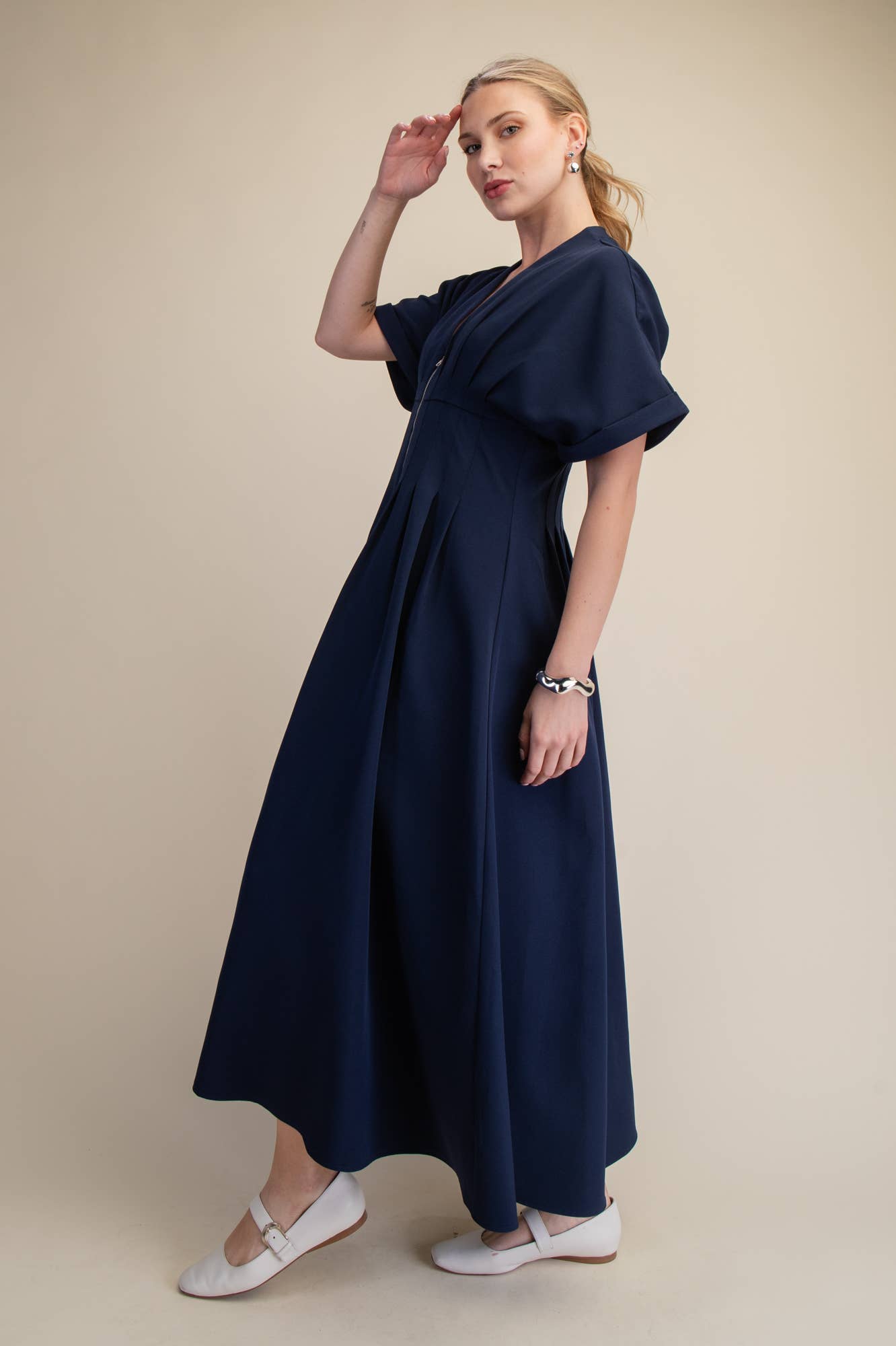 Nicola Zipper Midi Dress