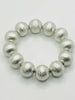 Big Ball Stretch Bracelet- Matte Silver