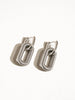 Chain Hoop Earring-Silver