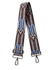 Mayan Print Bag Strap-Light Pink/Brown/Blue