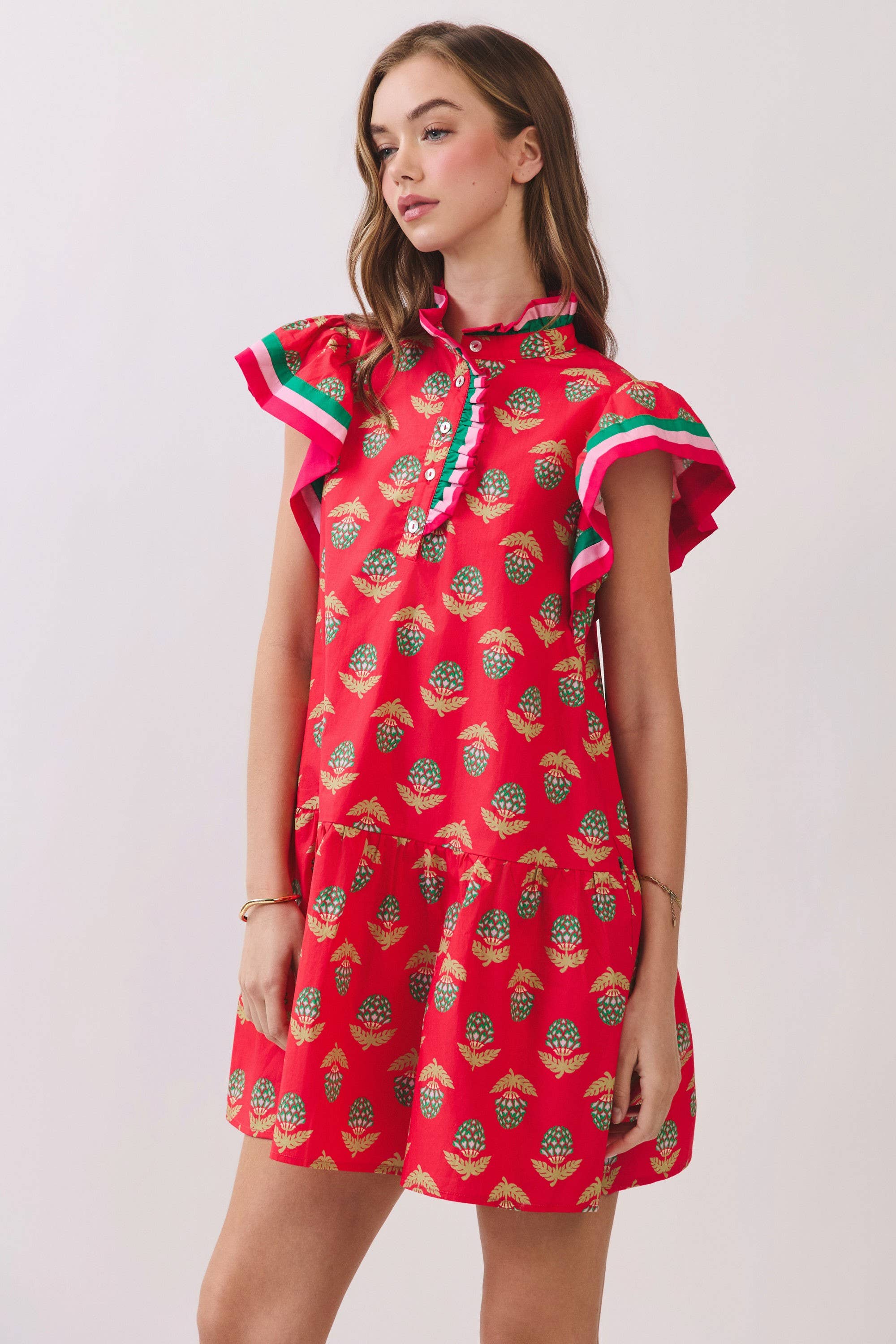 Floral Medallion Mini Dress