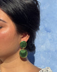 Liora Statement Earrings-Green