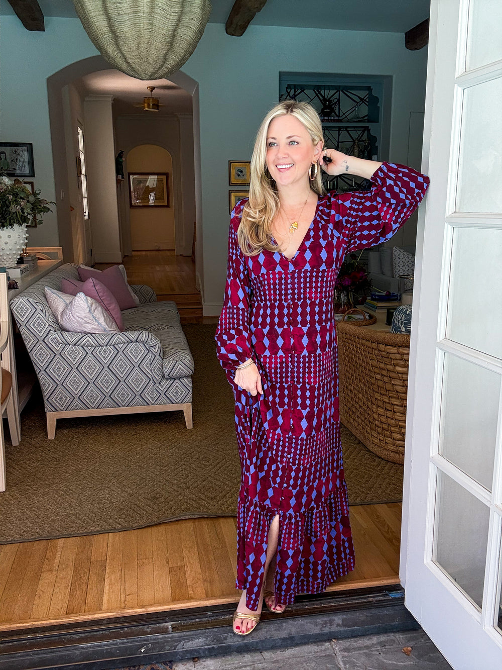 Art Opening Abstract Maxi Dress