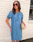 Denim Roots Mini Dress