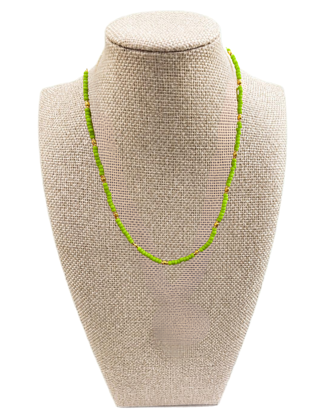 Lettie Seed Bead Necklace-Lime