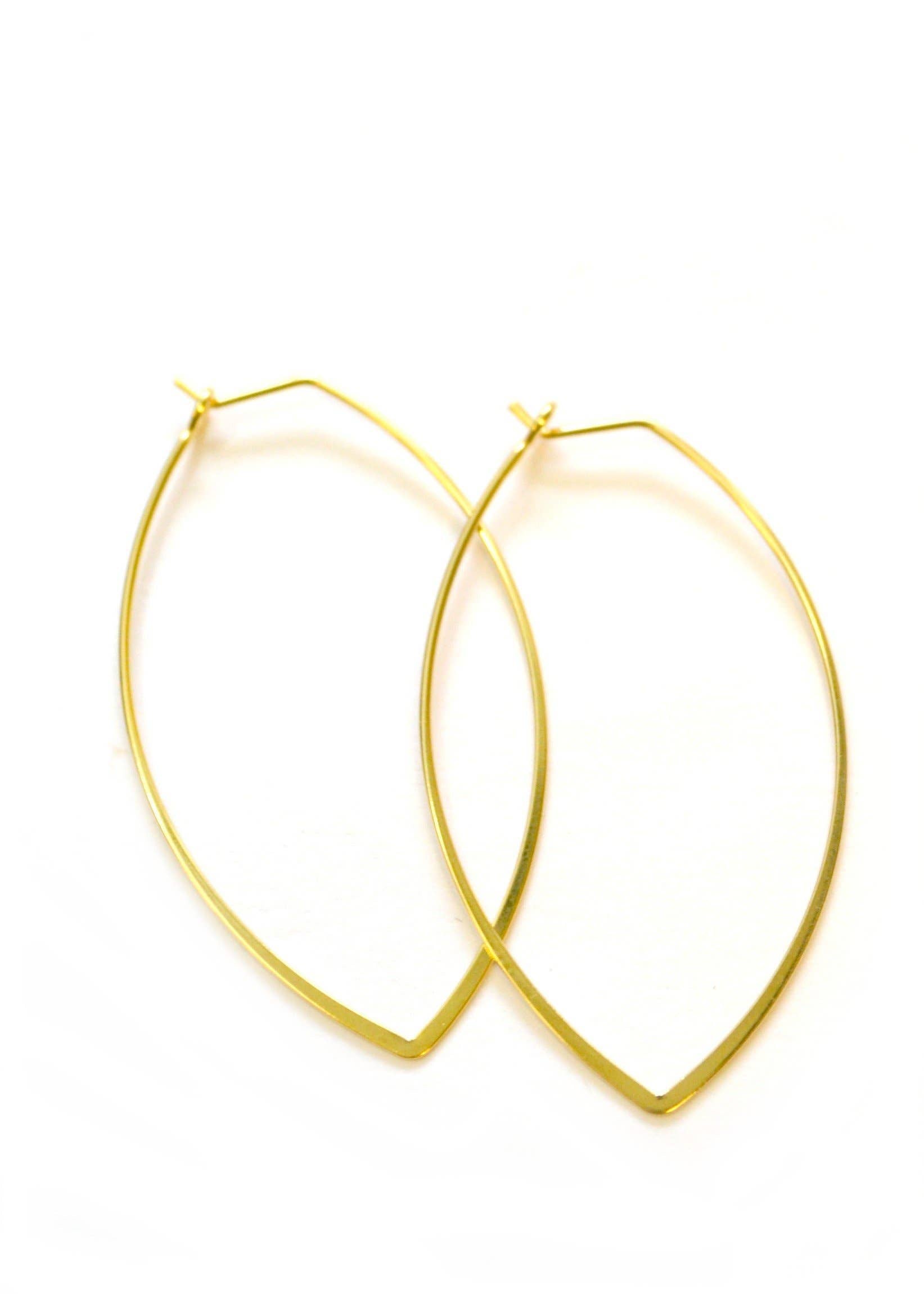 Angela Leaf Earrings-Gold