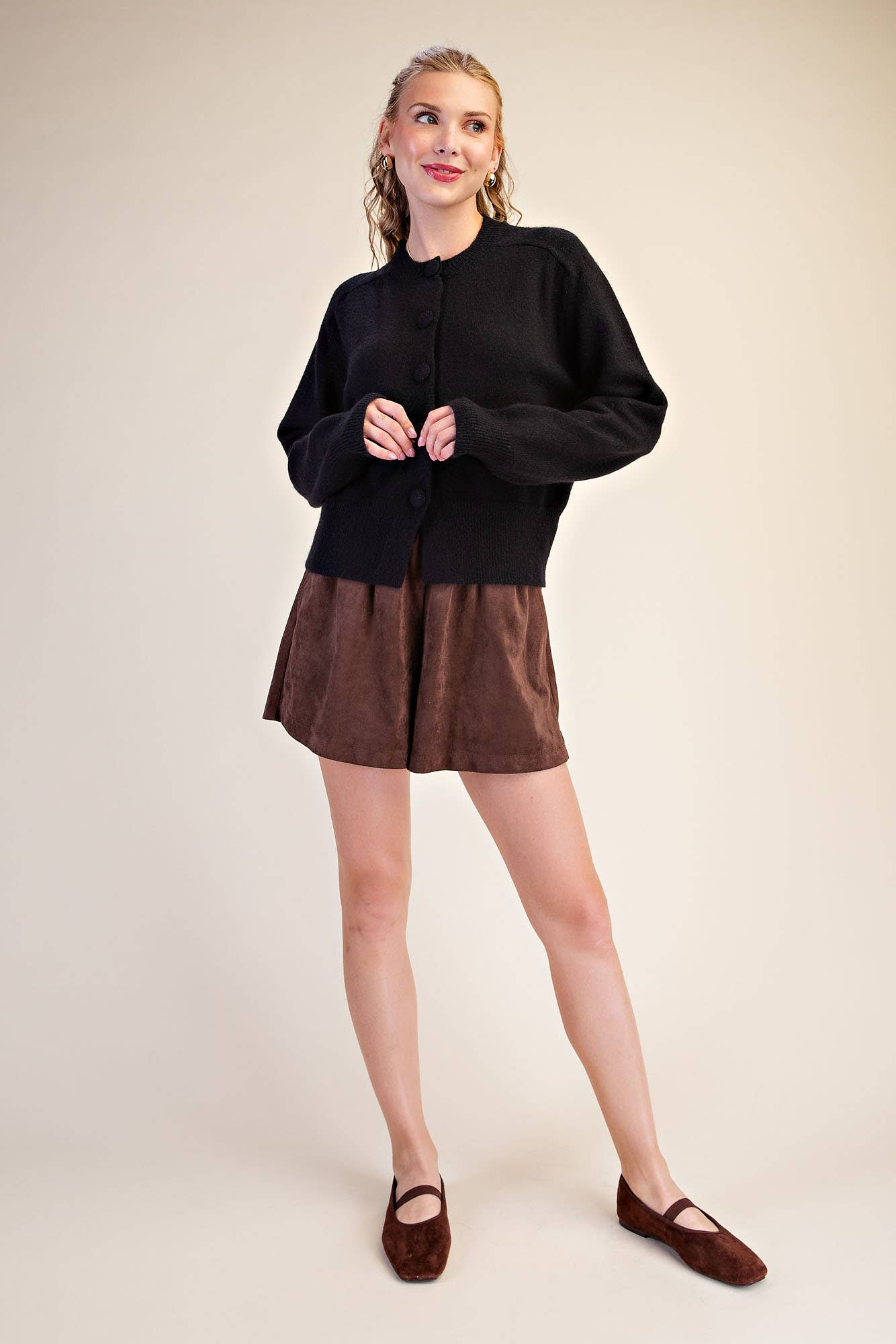 Fireside Cottage Cardigan-Black