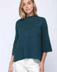 Sweet and Soft Pull Over Sweater-Teal Green