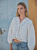 Bay Breeze Denim Top-Off White