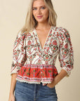 Rosita Floral Peplum Top