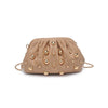 Carey Studded Clutch- Natural