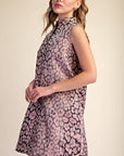 Huntress Jacquard Mini Dress-Pink