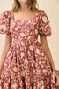 Avenue Stroll Floral Print Midi Dress