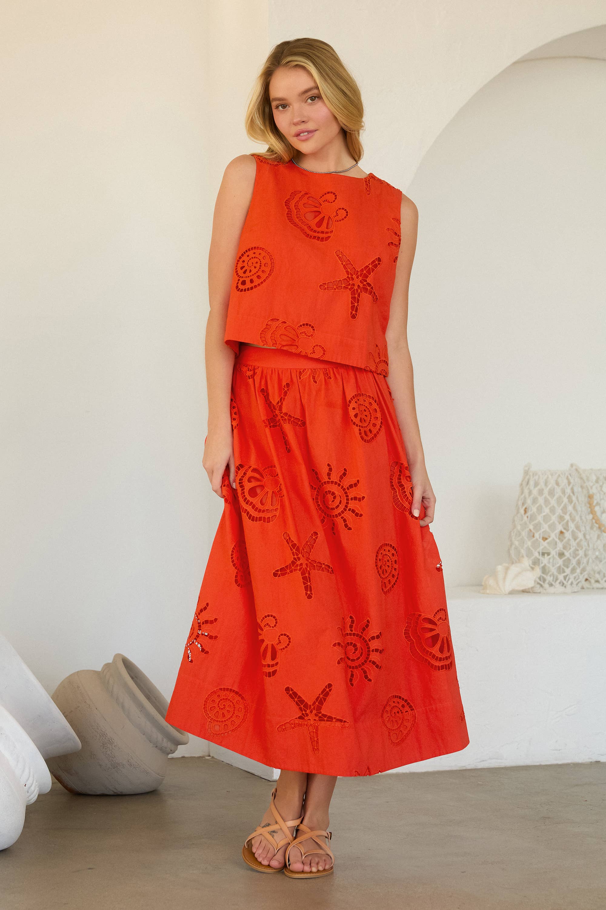 Ocean Mist Eyelet Lace Top