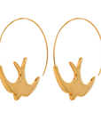 Bird Silhouette Hoop Earrings