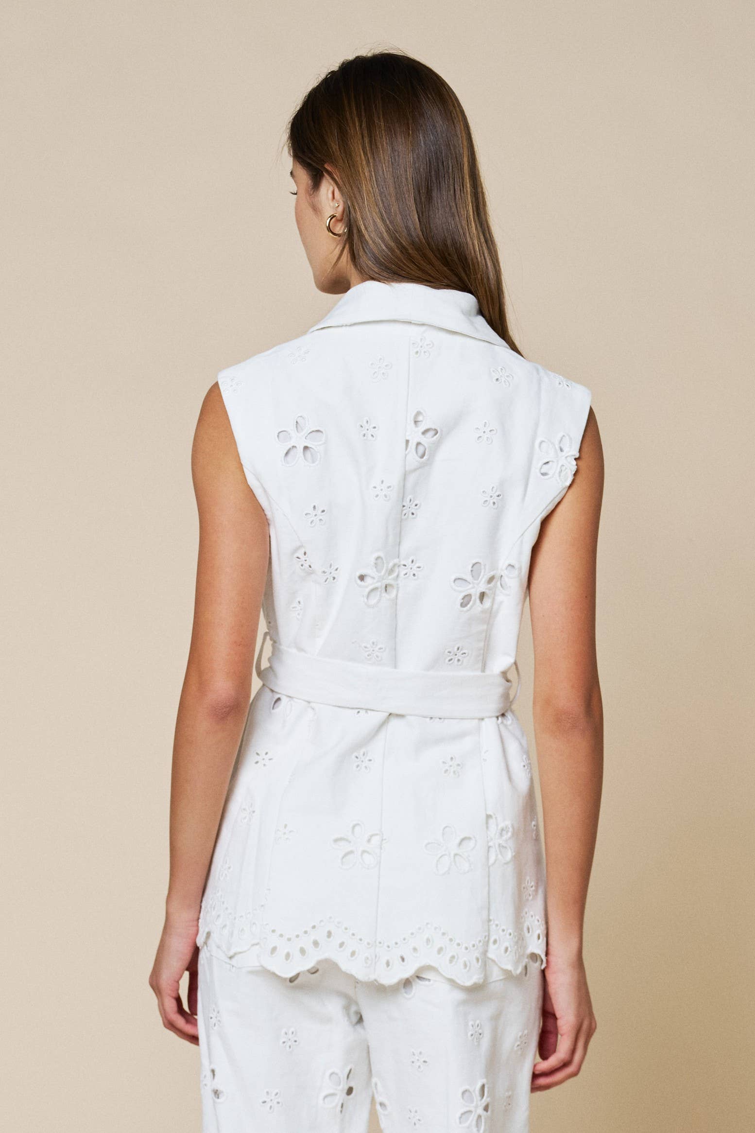 Soft Musk Eyelet Wrap Top