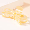 Acetate Ribbon Hair Claw- Beige