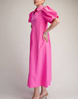 Love Story Midi Dress-Hot Pink