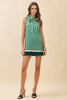 Vintage Geometric Print Mini Dress