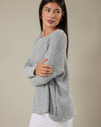 Love Luxe Knit Top-Gray