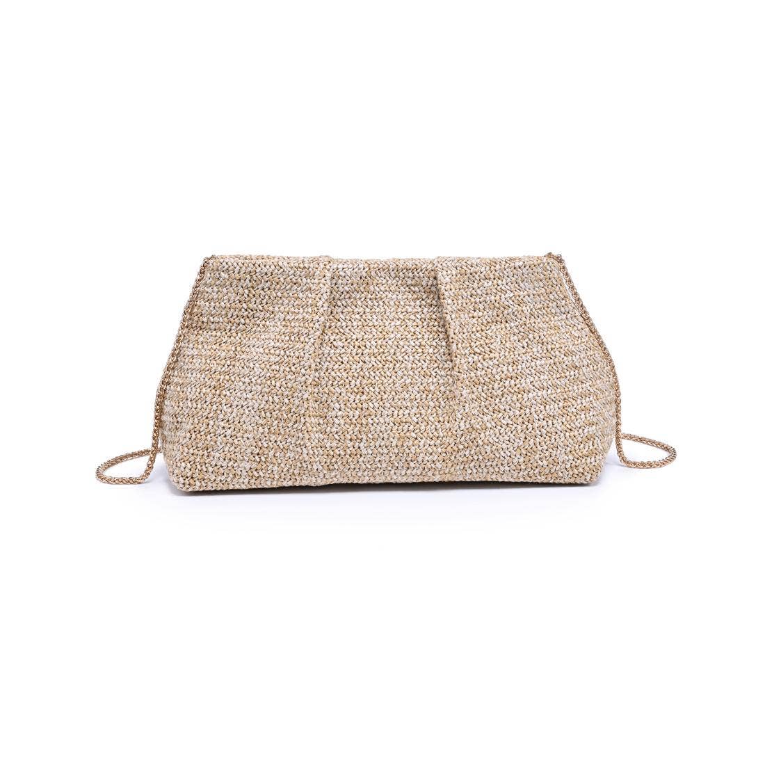 Breeze Woven Clutch-Coral