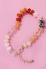 Natural Agate Bead Bracelet-Orange and White