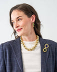Iris Golden Bead Necklace